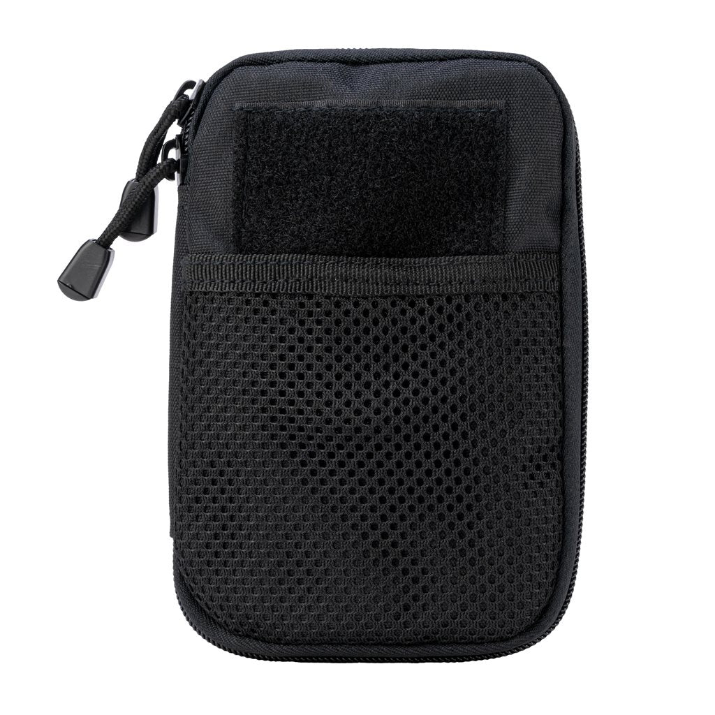 Funda OPERATORS universal negra con anclaje MOLLE, asa, 4 bolsillos interiores y bolsillo exterior de malla