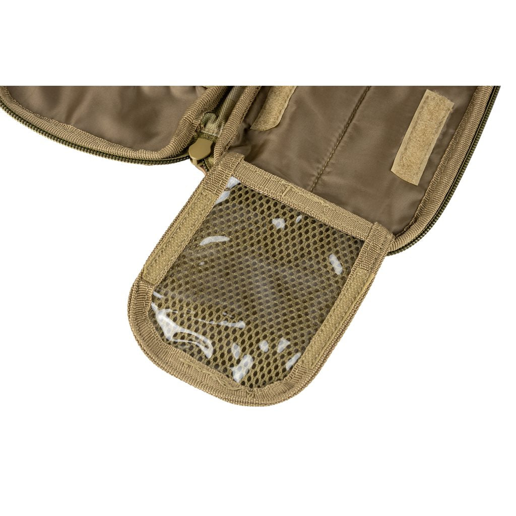 Funda OPERATORS universal negra con anclaje MOLLE, asa, 4 bolsillos interiores y bolsillo exterior de malla