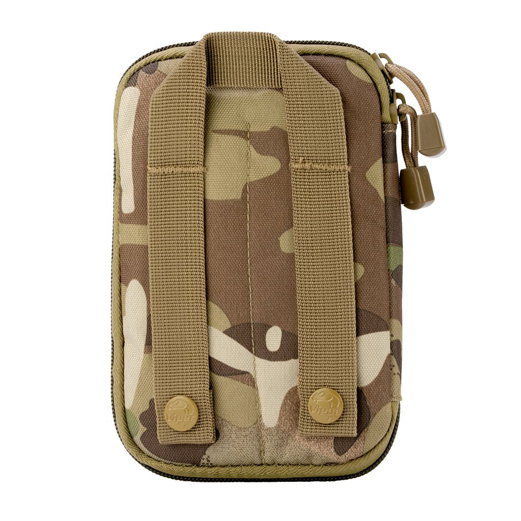 Funda OPERATORS universal negra con anclaje MOLLE, asa, 4 bolsillos interiores y bolsillo exterior de malla