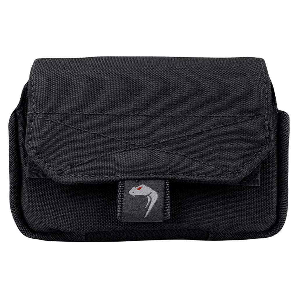 Funda Utility negra para teléfono con bolsillo frontal forrado en fleece y compatibilidad MOLLE