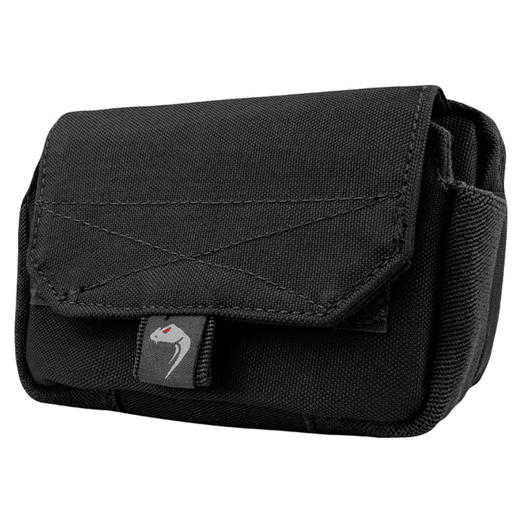 Funda Utility negra para teléfono con bolsillo frontal forrado en fleece y compatibilidad MOLLE