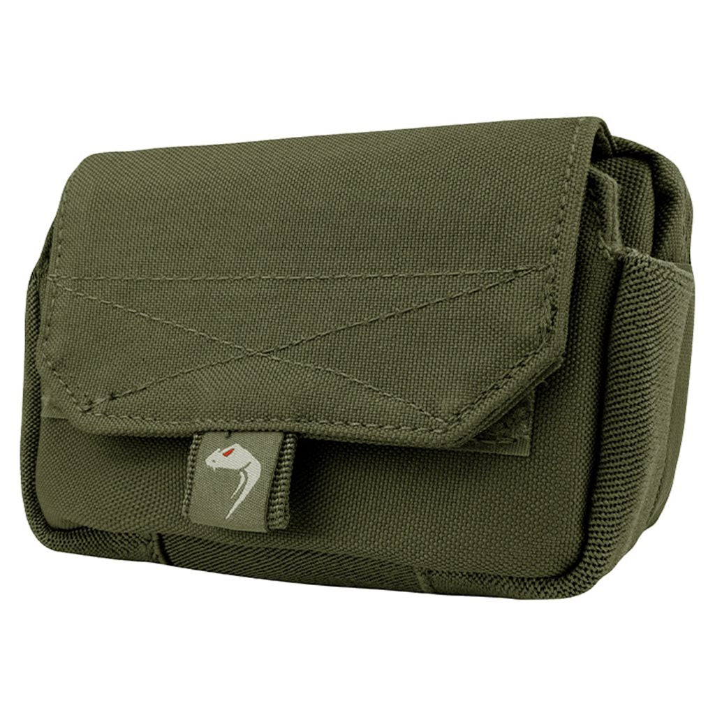 Funda Utility negra para teléfono con bolsillo frontal forrado en fleece y compatibilidad MOLLE