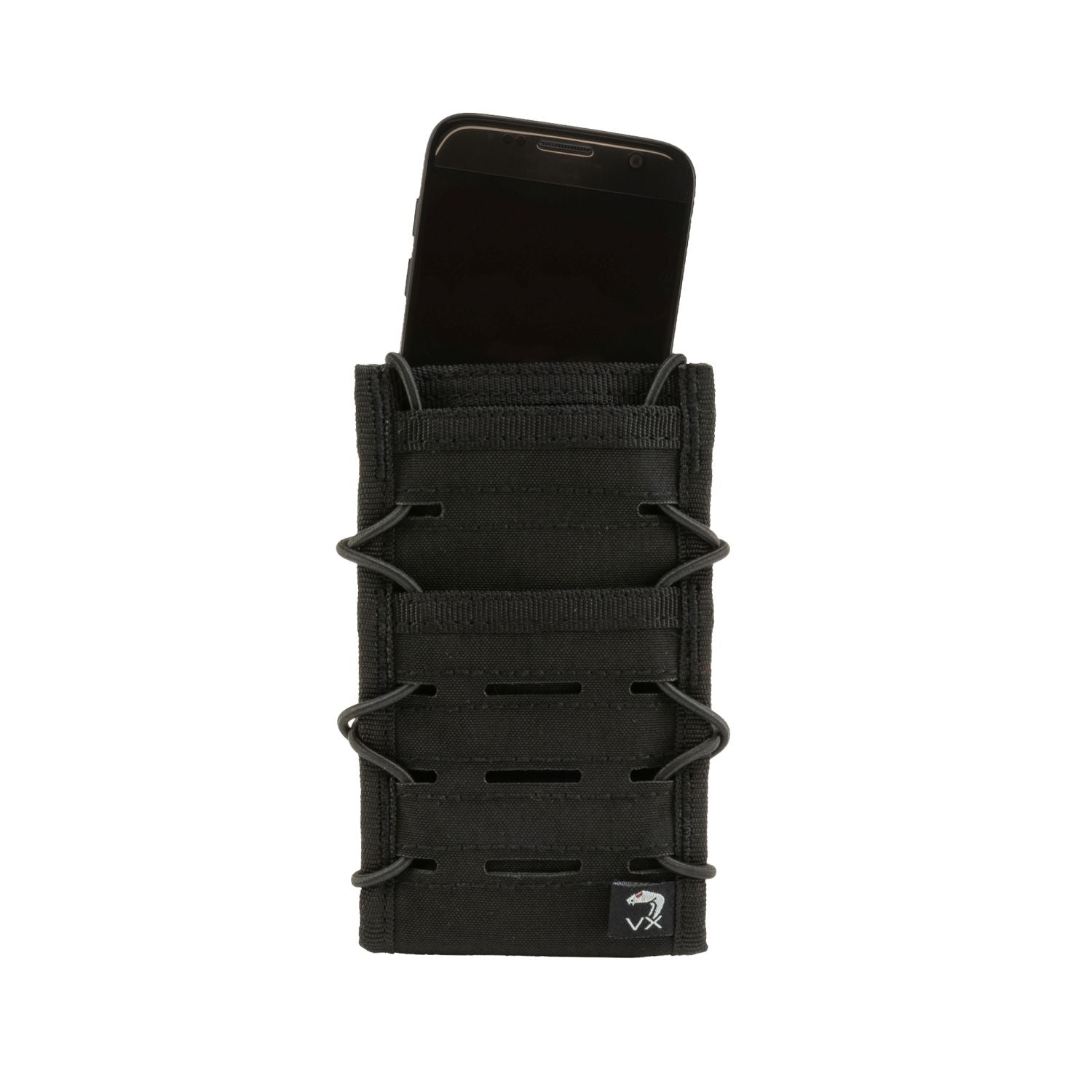 Funda VX para teléfono verde compatible con MOLLE/PALS, con bolsillo principal y tres bolsillos pequeños para accesorios