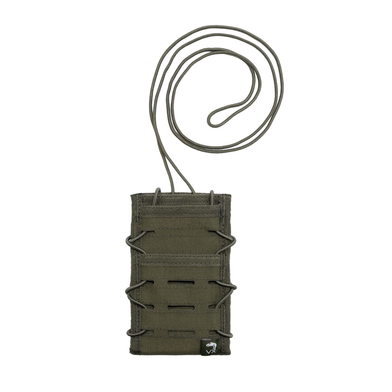 Funda VX para teléfono verde compatible con MOLLE/PALS, bolsillo principal y tres bolsillos pequeños