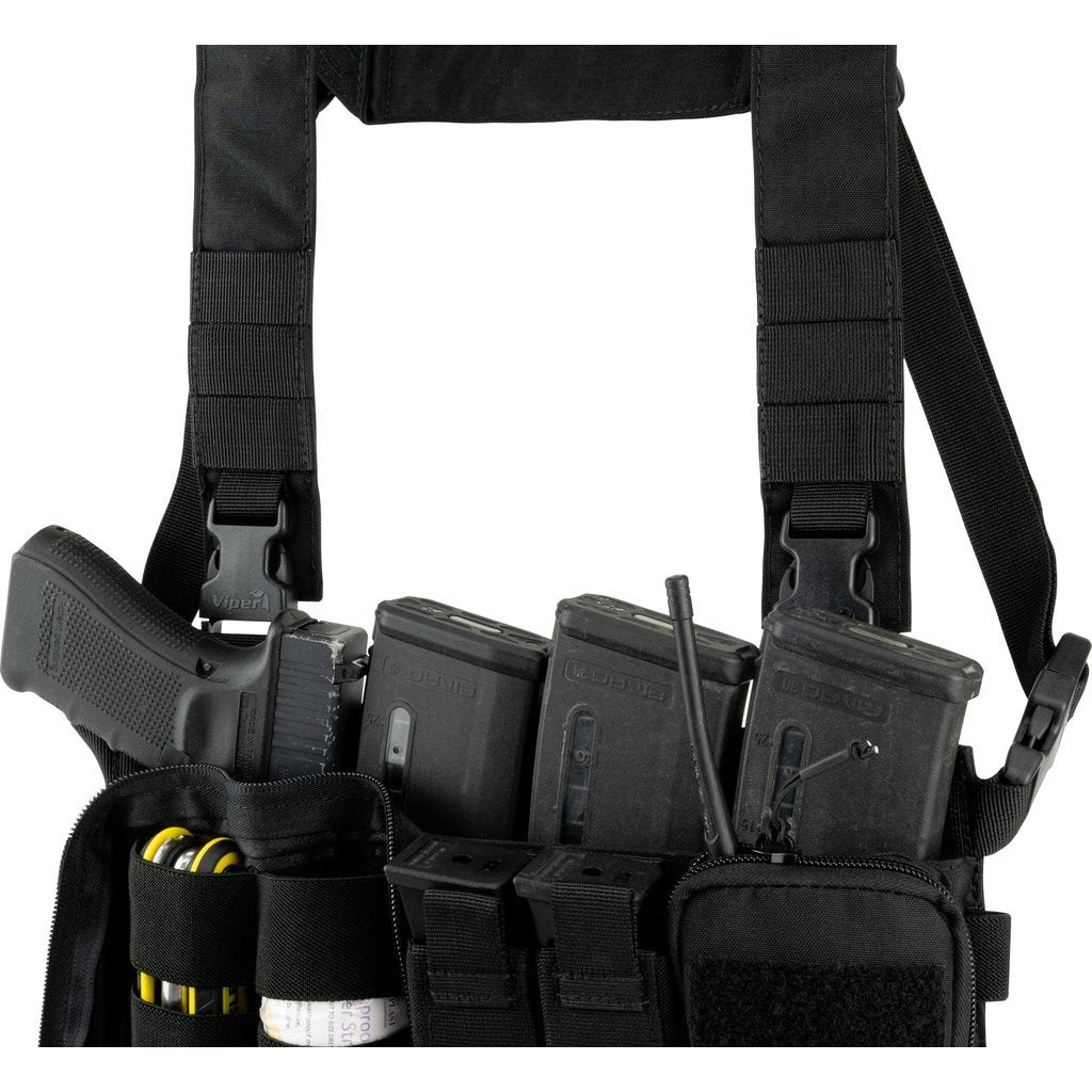 Chest Rig VX Buckle Ready negro de Viper mostrado en imagen