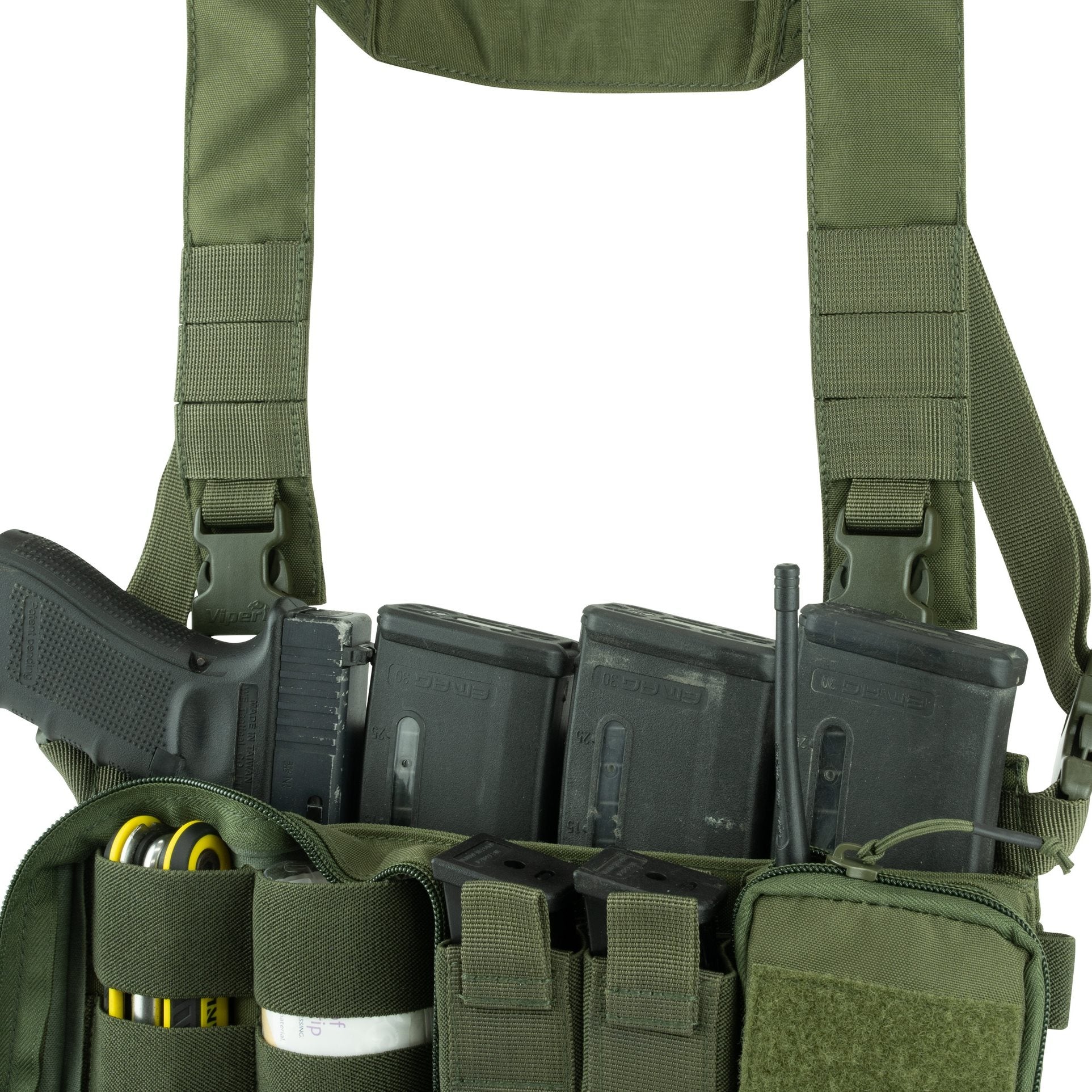 Chest Rig VX Buckle Ready negro de Viper mostrado en imagen