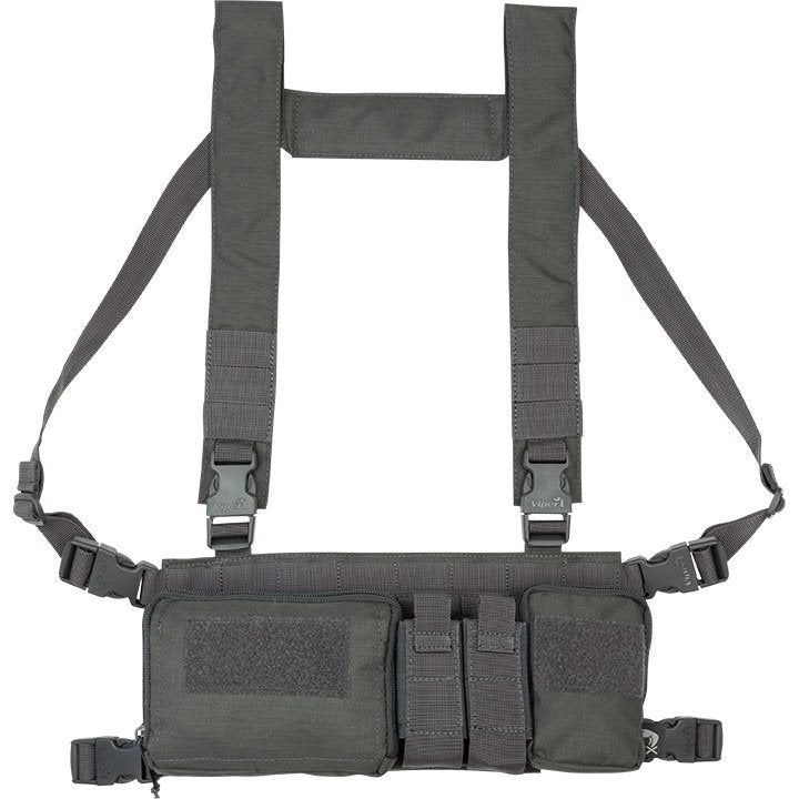 Chest Rig Viper VX Buckle Ready negro, rig táctico ligero con bolsillos cosidos