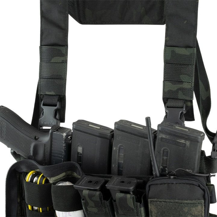Chest Rig VX Buckle Ready negro de Viper mostrado en imagen