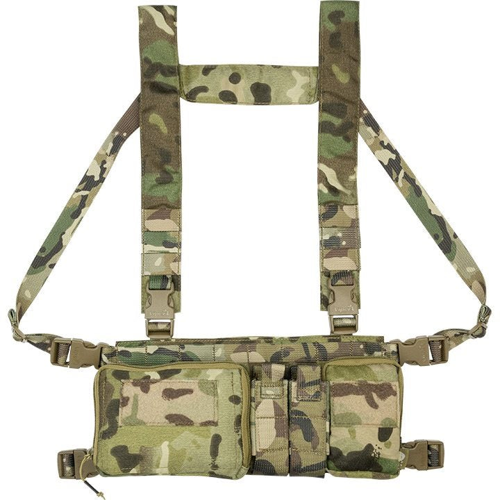 Chest Rig Viper VX Buckle Ready negro, rig táctico ligero con bolsillos cosidos