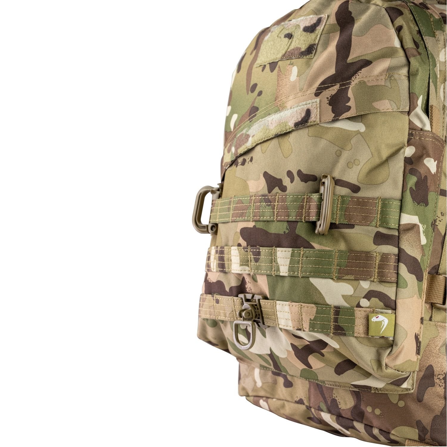 Mochila SPECIAL OPS 45L verde, 600D Cordura, 3 compartimentos, compatible con bolsa de hidratación