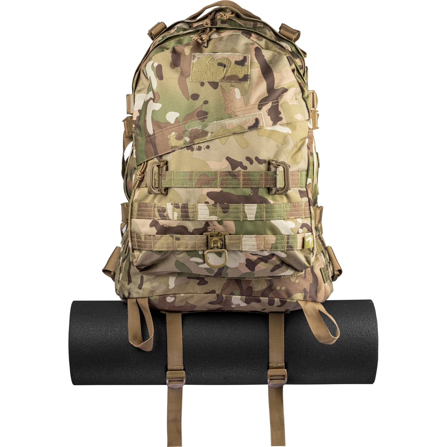 Mochila SPECIAL OPS 45L verde, 600D Cordura, 3 compartimentos, compatible con bolsa de hidratación