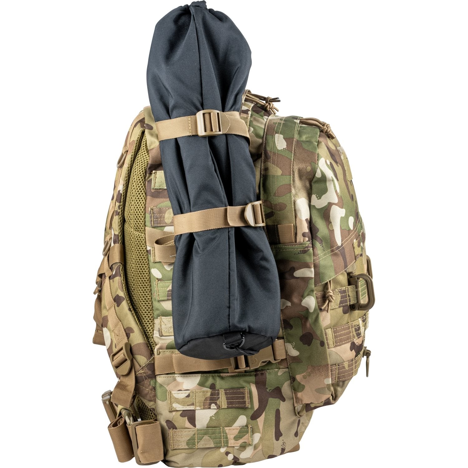 Mochila SPECIAL OPS 45L verde, 600D Cordura, 3 compartimentos, compatible con bolsa de hidratación