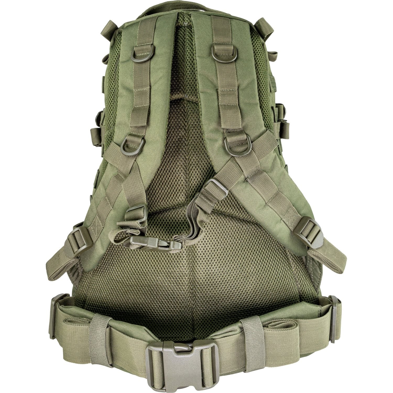 Mochila SPECIAL OPS 45L verde, 600D Cordura, 3 compartimentos, compatible con bolsa de hidratación