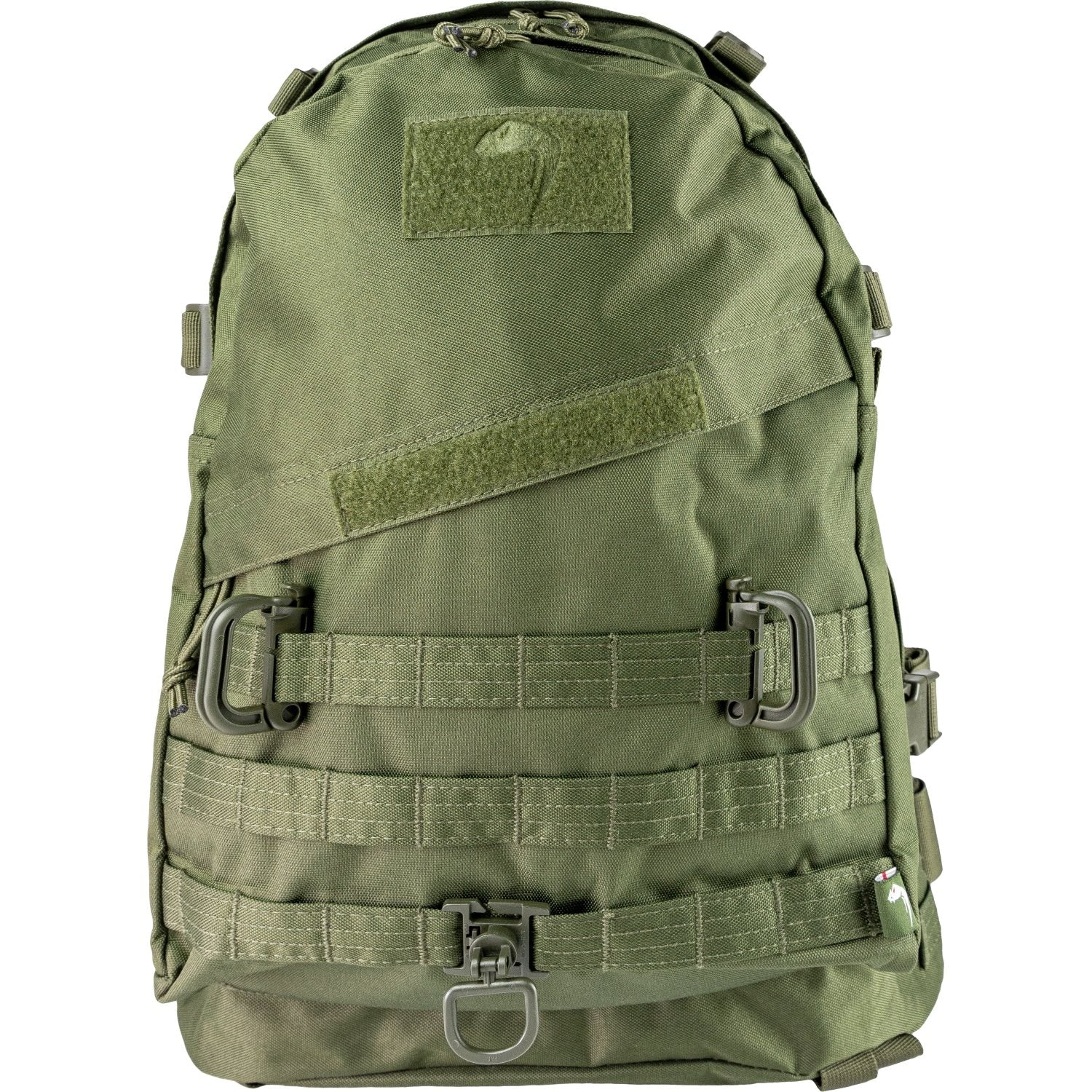 Mochila SPECIAL OPS 45L verde, 600D Cordura, 3 compartimentos, compatible con bolsa de hidratación