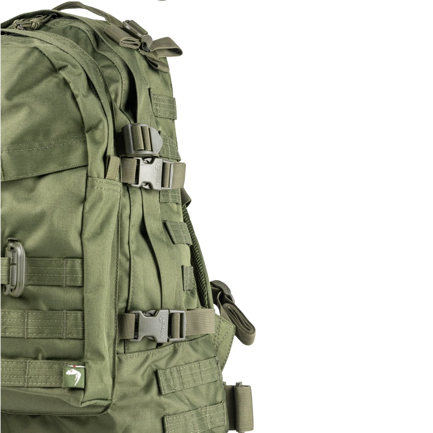 Mochila SPECIAL OPS 45L verde, 600D Cordura, 3 compartimentos, compatible con bolsa de hidratación
