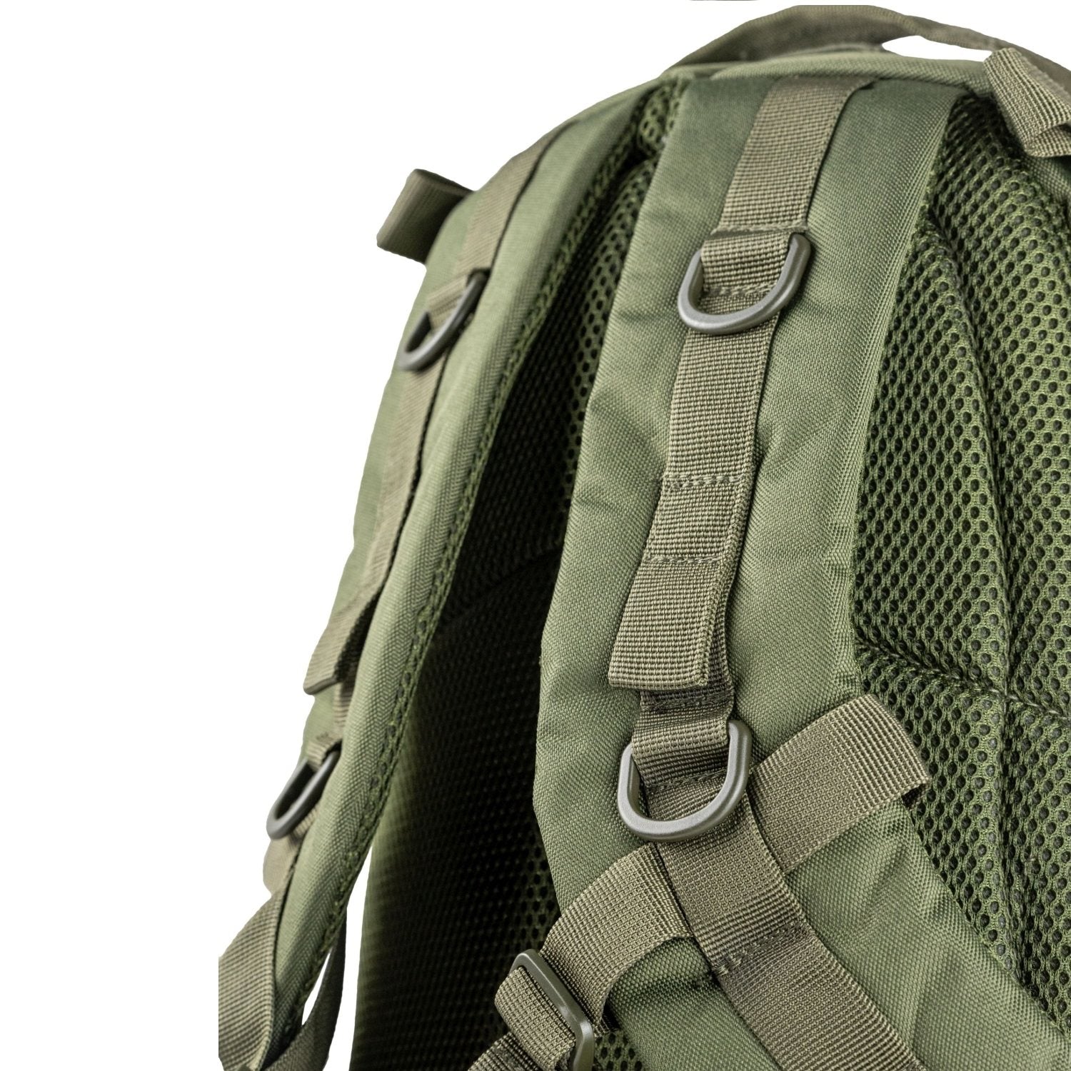 Mochila SPECIAL OPS 45L verde, 600D Cordura, 3 compartimentos, compatible con bolsa de hidratación