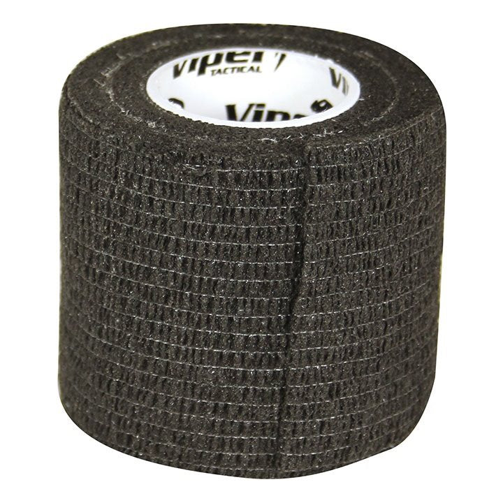 Imagen de cinta de envoltura negra 4,5 m x 50 mm, reutilizable, sin residuos de adhesivo, contiene látex