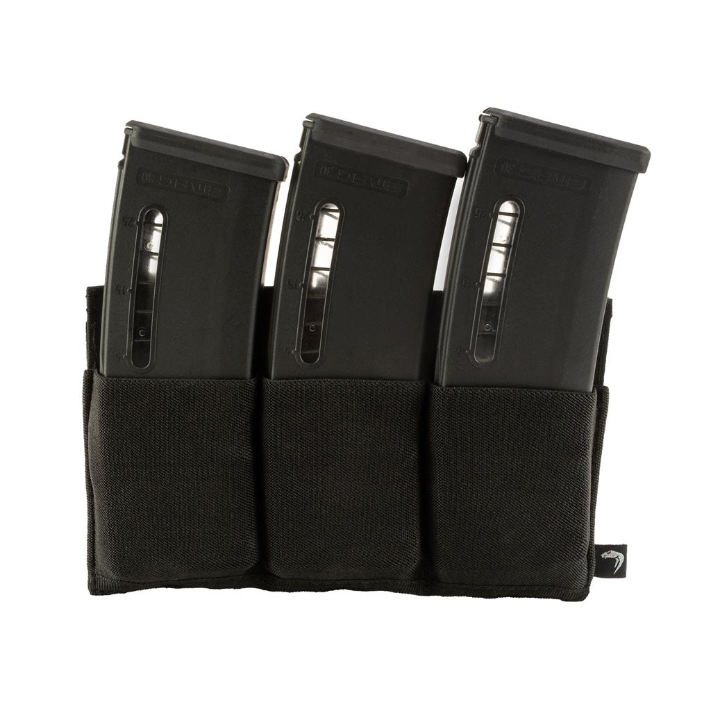 Funda elástica abierta para 3 cargadores M4/M16 en negro