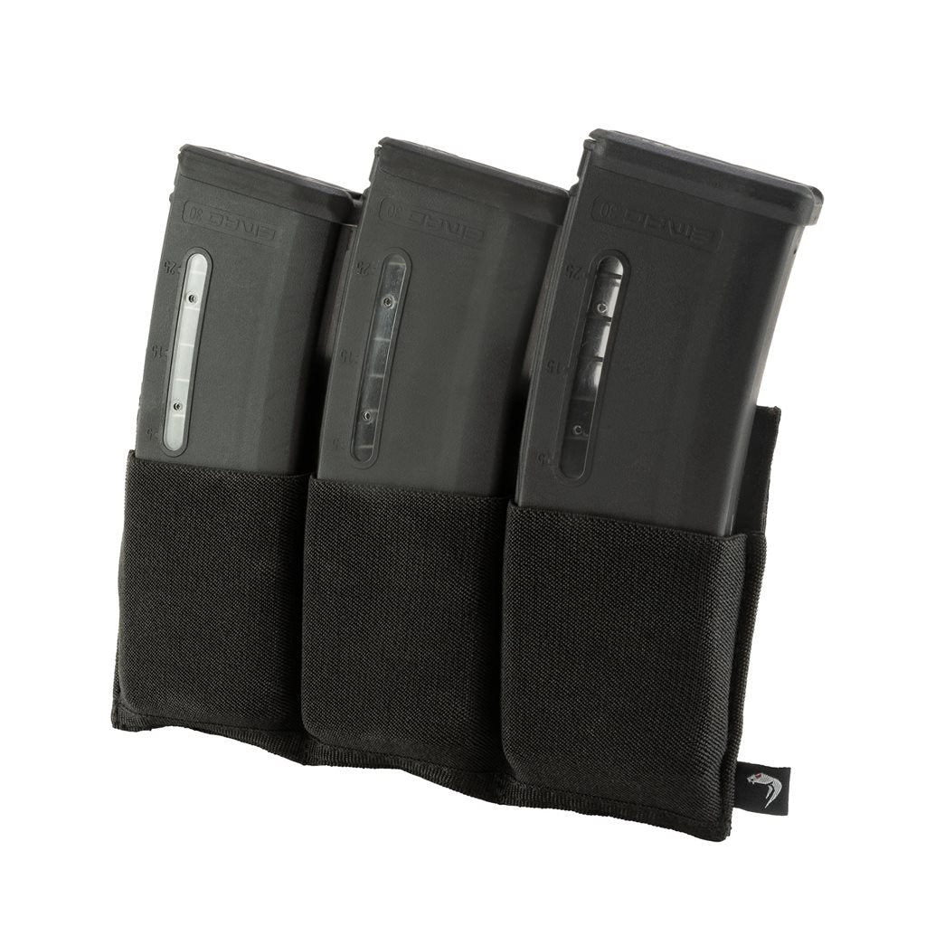 Funda elástica abierta para 3 cargadores M4/M16 en negro