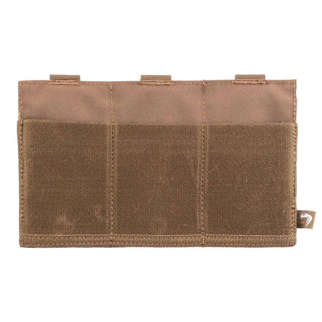Funda elástica abierta para 3 cargadores M4/M16 en color Coyote