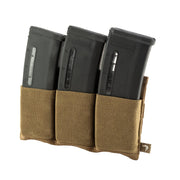 Funda elástica abierta para 3 cargadores M4/M16 en color Coyote