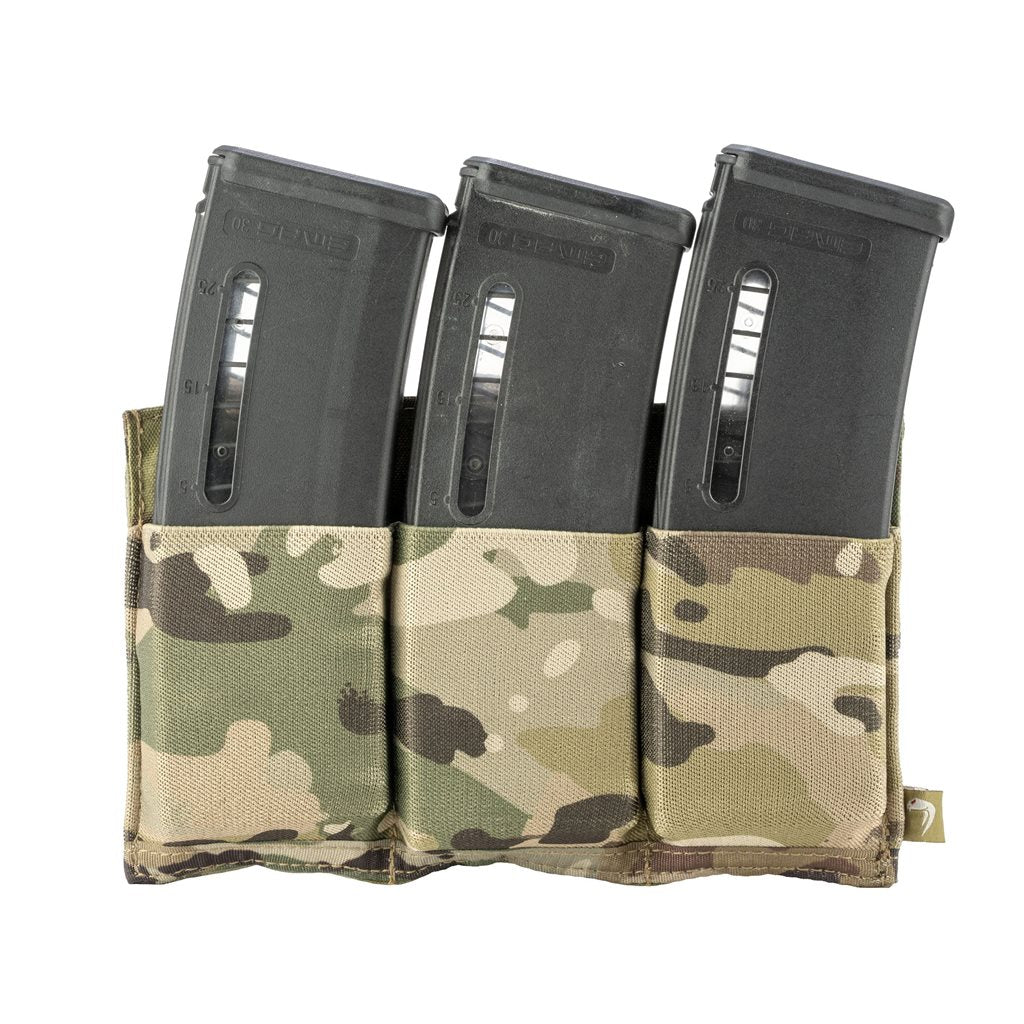 Funda elástica abierta para 3 cargadores M4/M16 en negro