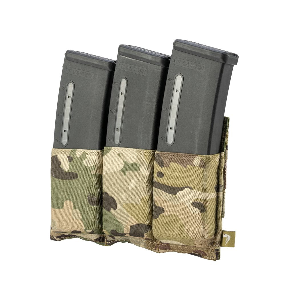 Funda elástica abierta para 3 cargadores M4/M16 en negro