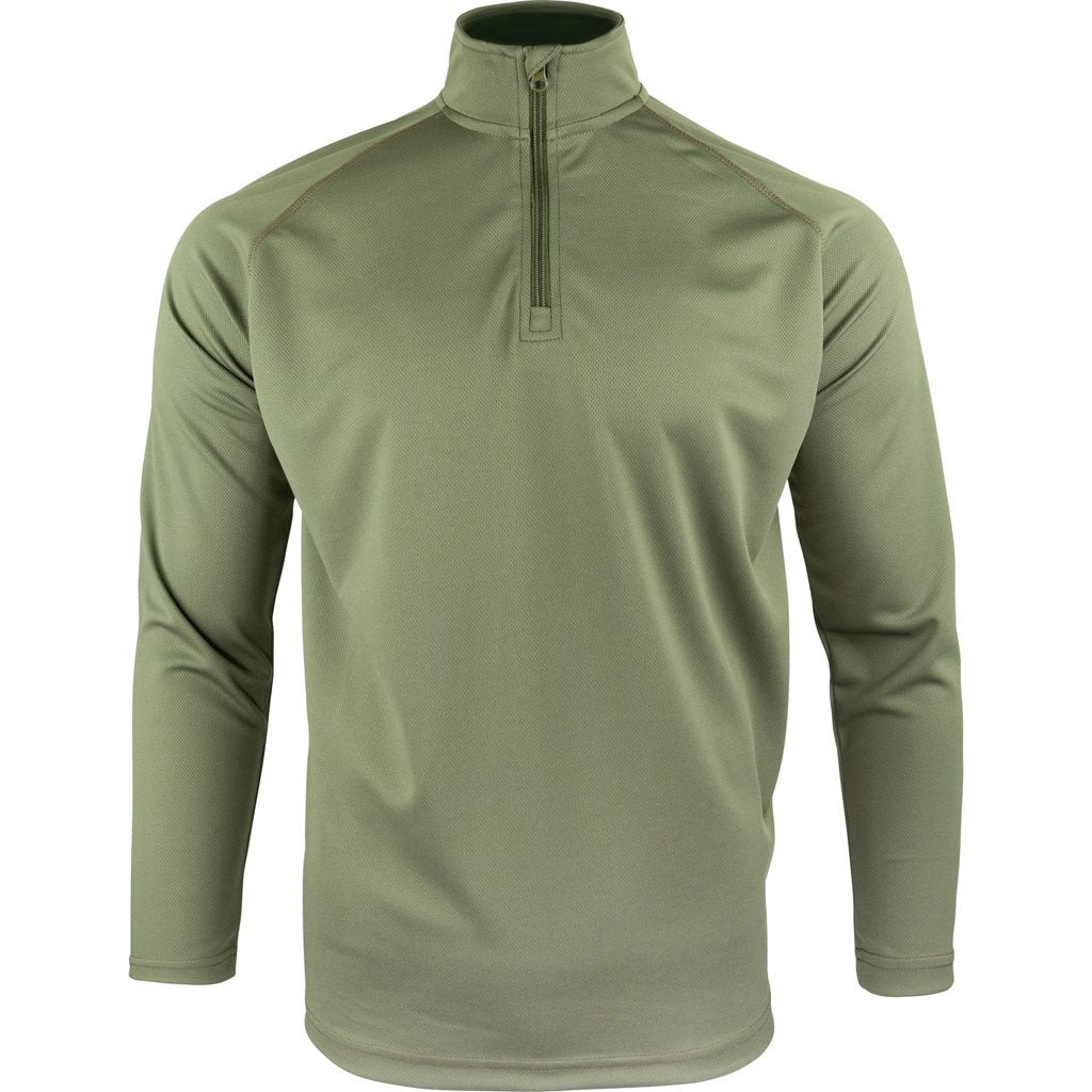 Camiseta funcional MESH-TECH ARMOUR verde, manga larga, marca VIPER TACTICAL