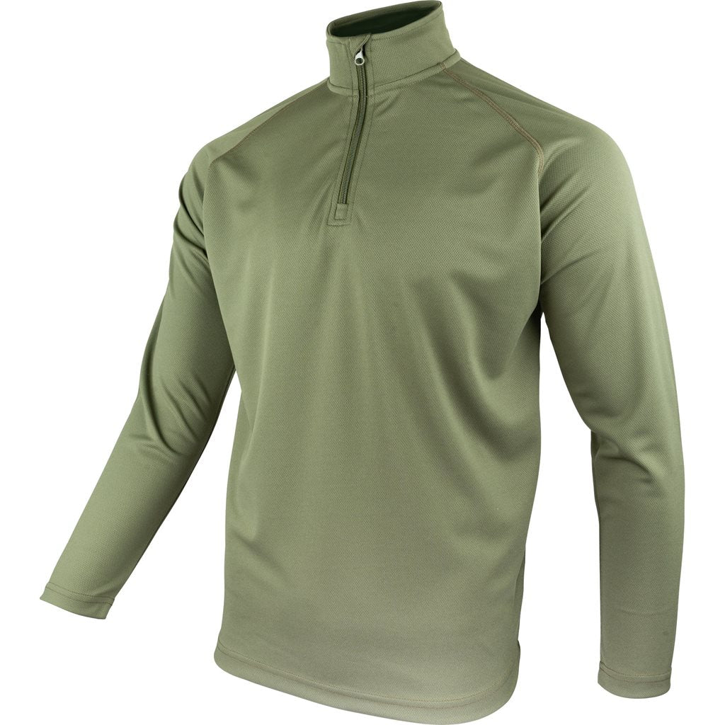 Camiseta funcional MESH-TECH ARMOUR verde, manga larga, marca VIPER TACTICAL