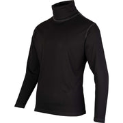 Camiseta Rollneck táctica negra de manga larga en Mesh-Tech con cuello enrollable