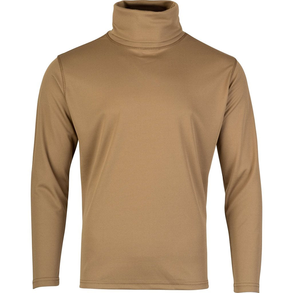 Camiseta Tactical Rollneck COYOTE manga larga en tejido Mesh-Tech