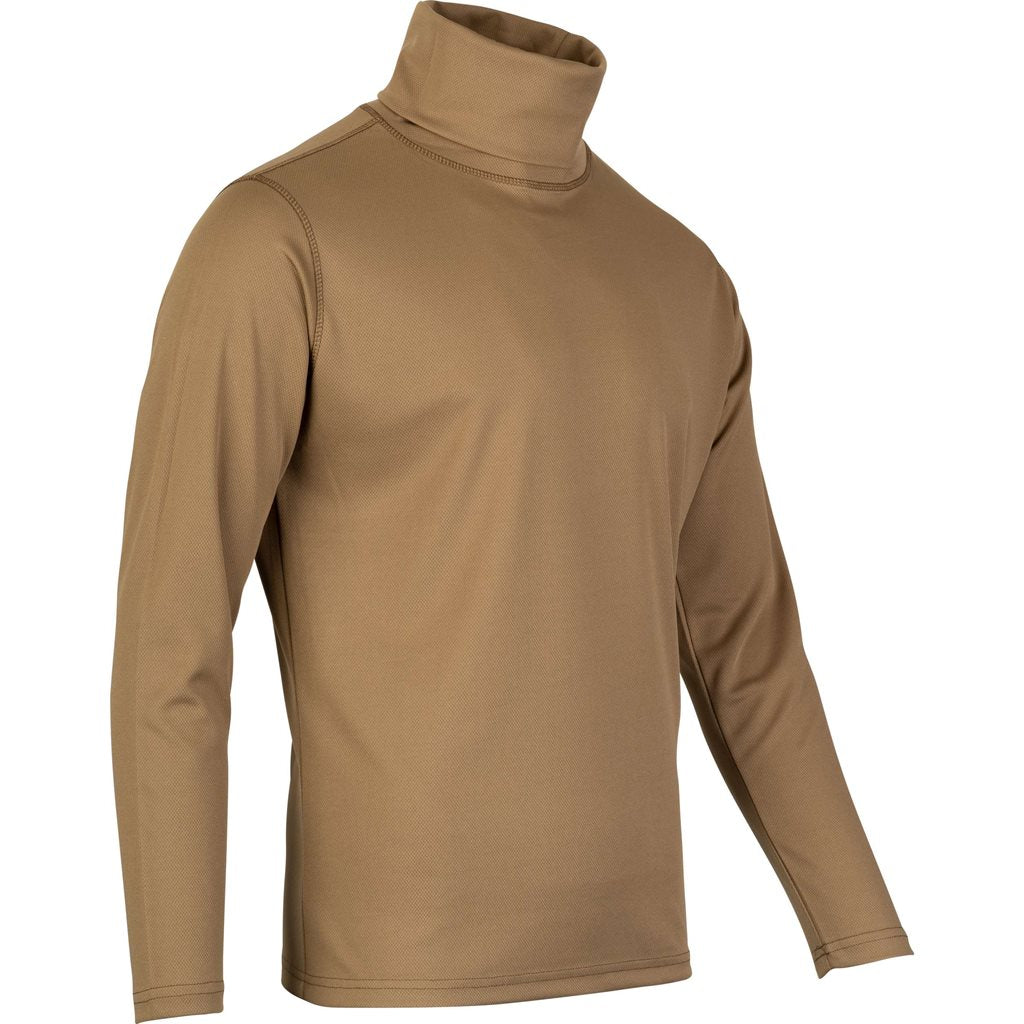 Camiseta Tactical Rollneck COYOTE manga larga en tejido Mesh-Tech