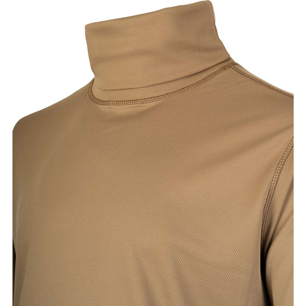 Camiseta Tactical Rollneck COYOTE manga larga en tejido Mesh-Tech