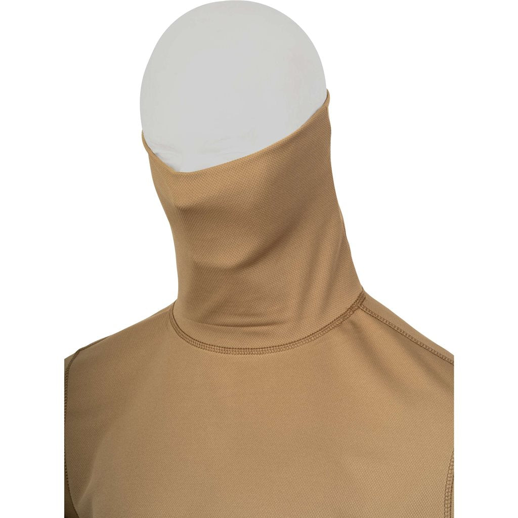 Camiseta Tactical Rollneck COYOTE manga larga en tejido Mesh-Tech