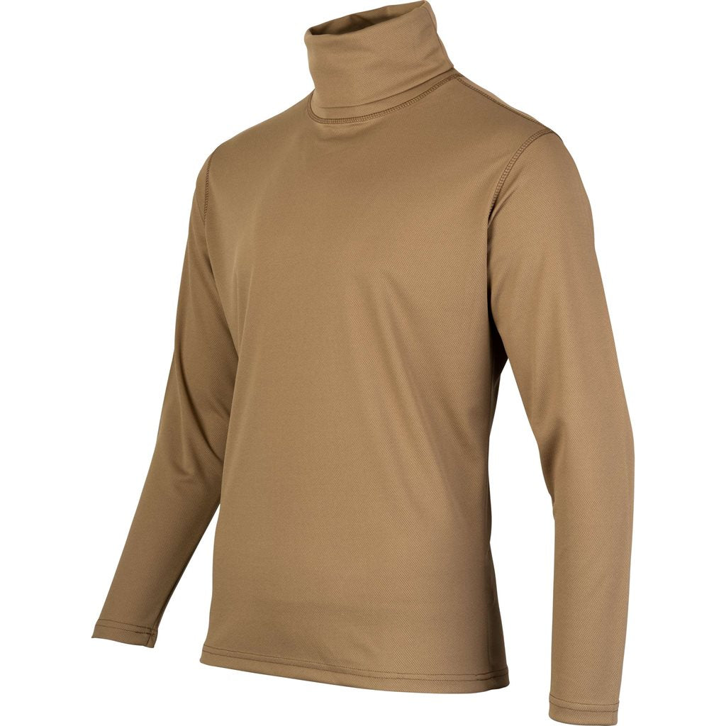 Camiseta Tactical Rollneck COYOTE manga larga en tejido Mesh-Tech