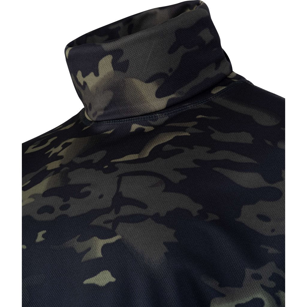 Camiseta TACTICAL ROLLNECK manga larga tela Mesh-Tech secado rápido