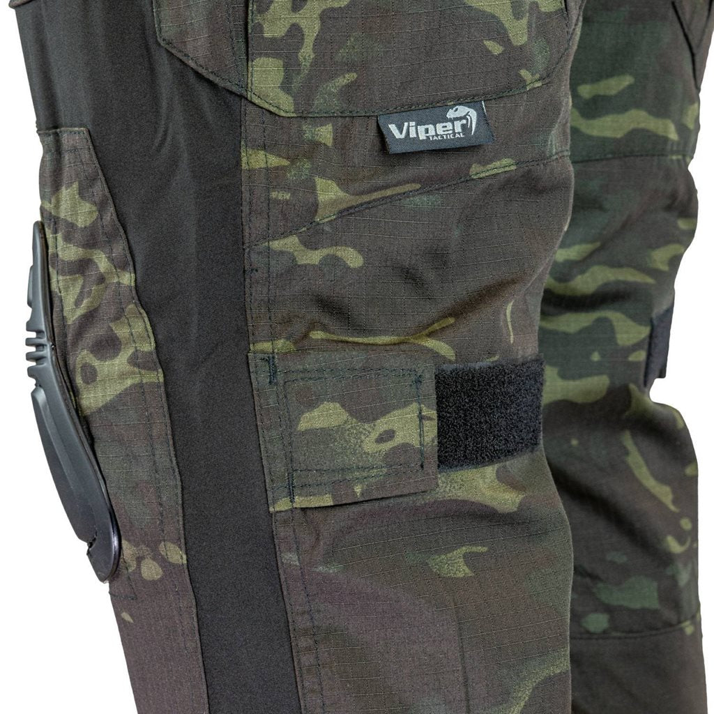 Pantalones tácticos ELITE GEN2 en tejido ripstop con refuerzos y protección de rodilla