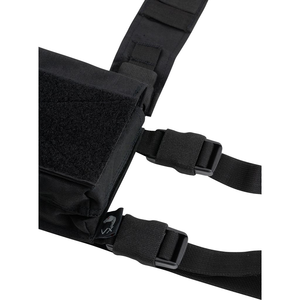 Chaleco táctico Chest Rig VX Buckle negro, vista frontal del producto