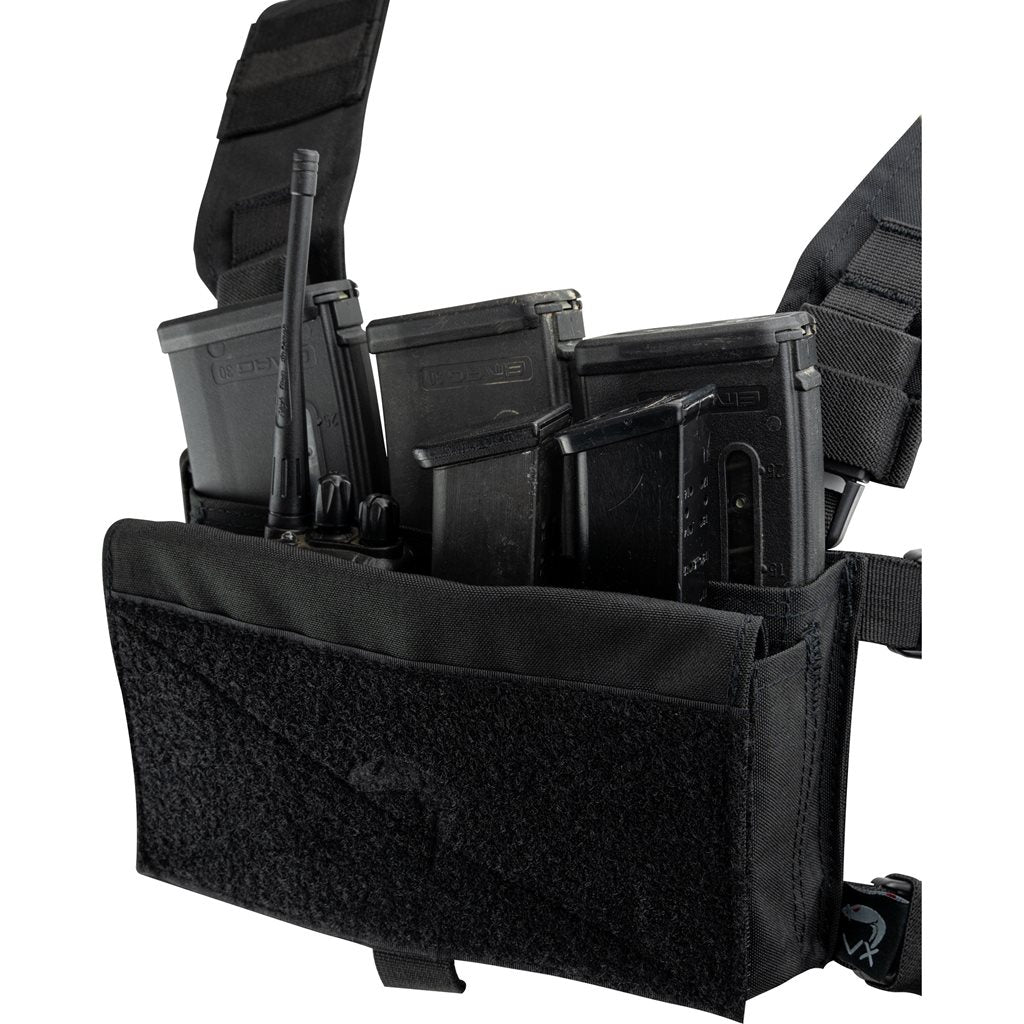 Chaleco táctico Chest Rig VX Buckle negro, vista frontal del producto