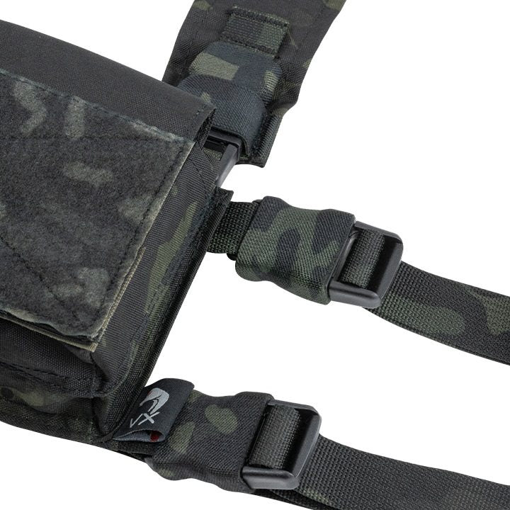 Imagen del chaleco táctico Chest Rig VX Buckle Negro, vista frontal