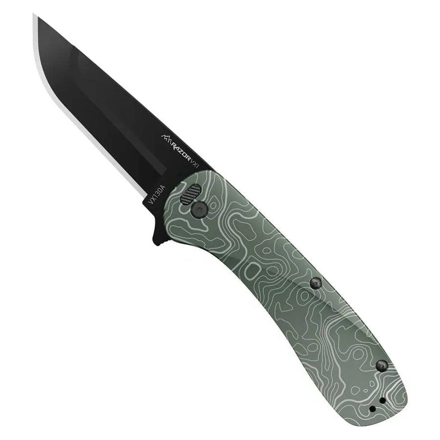 Navaja RAZOR VX1 TOPO con hoja lisa y apertura asistida