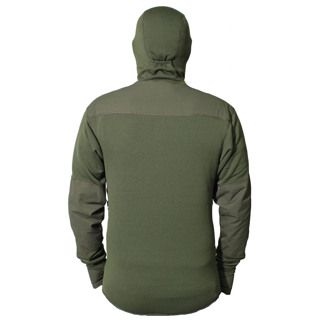 Chaqueta técnica SNEAKER para hombre con capucha, tejido Polartec PowerStretch Pro, color alpine green