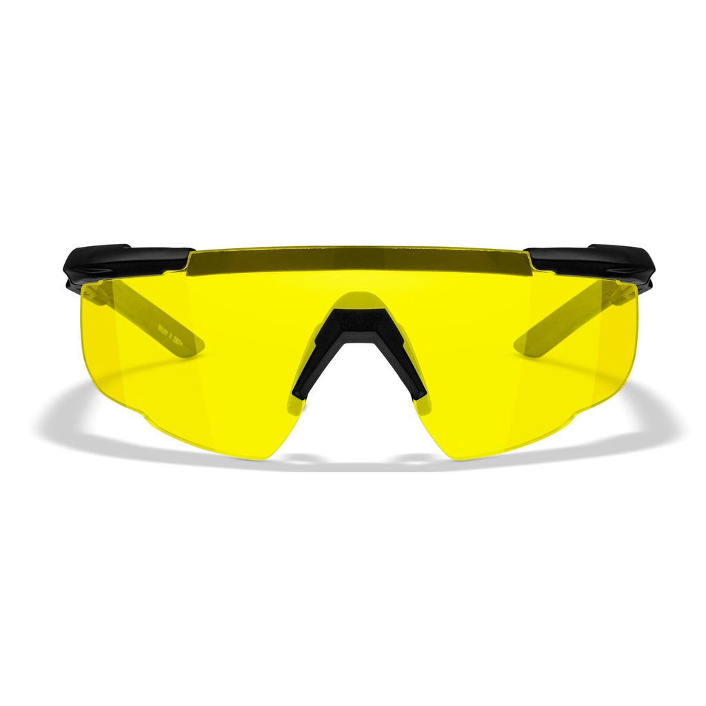 Gafas de tiro SABER ADVANCED con marco negro y lentes amarillas