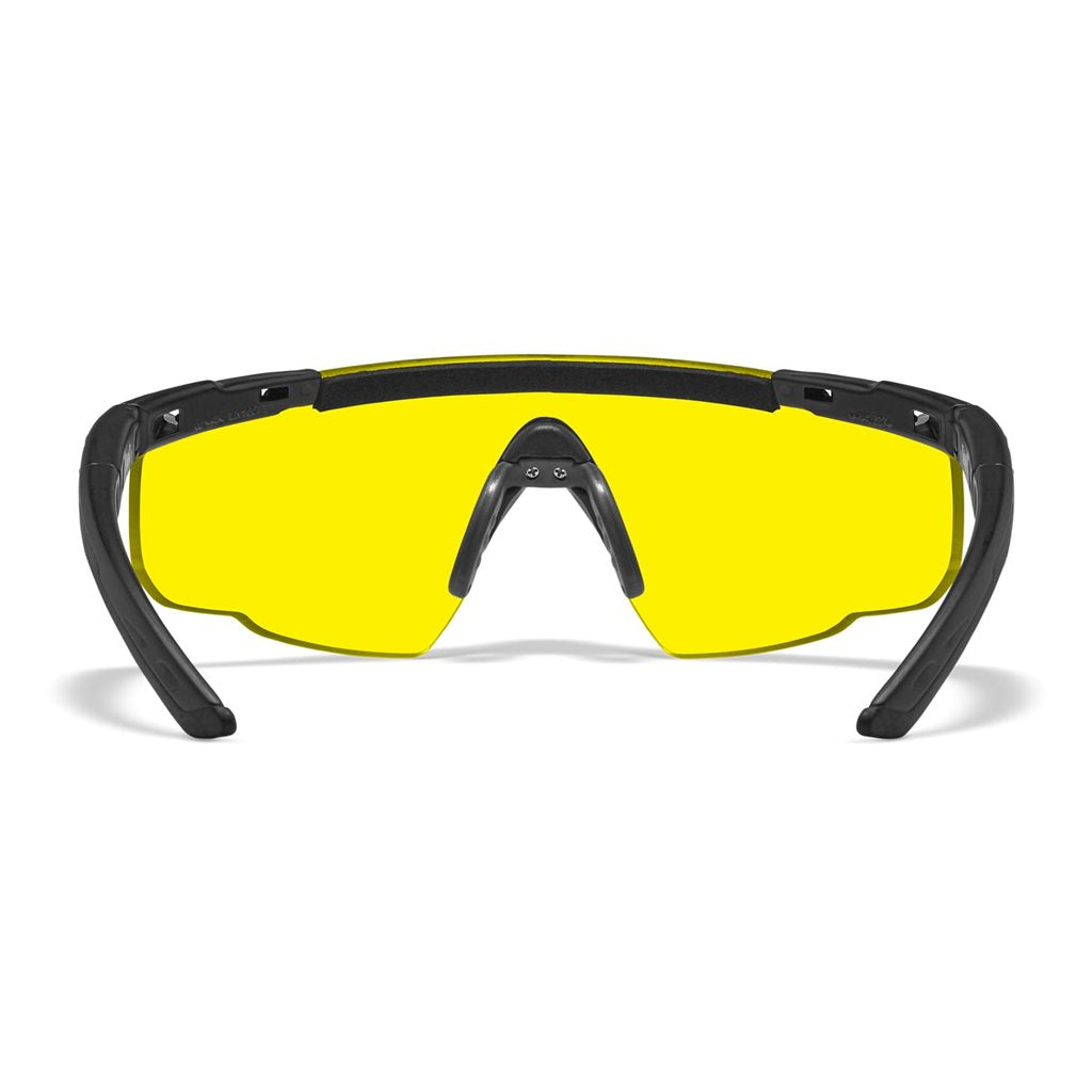 Gafas de tiro SABER ADVANCED con marco negro y lentes amarillas