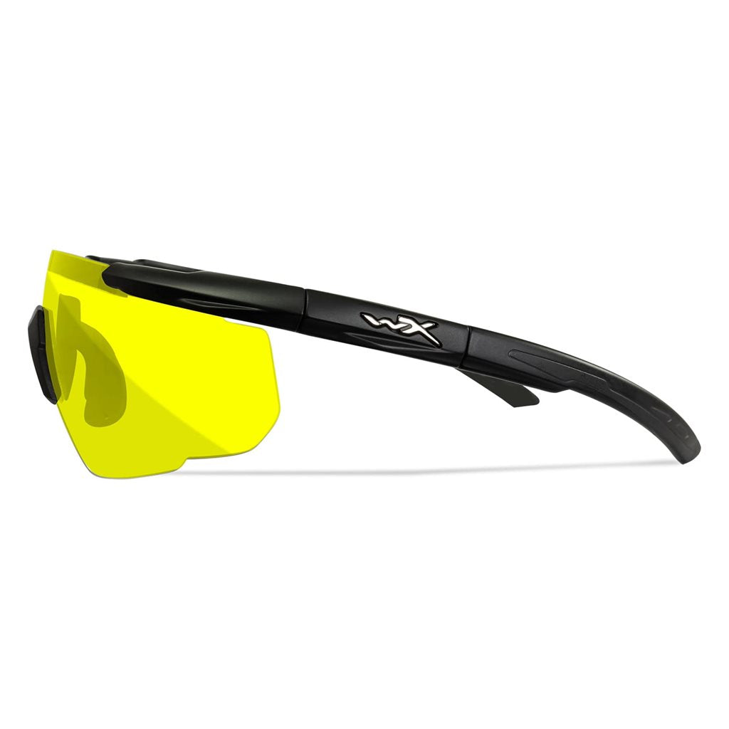 Gafas de tiro SABER ADVANCED con marco negro y lentes amarillas