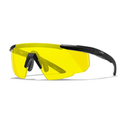 Gafas de tiro SABER ADVANCED con marco negro y lentes amarillas