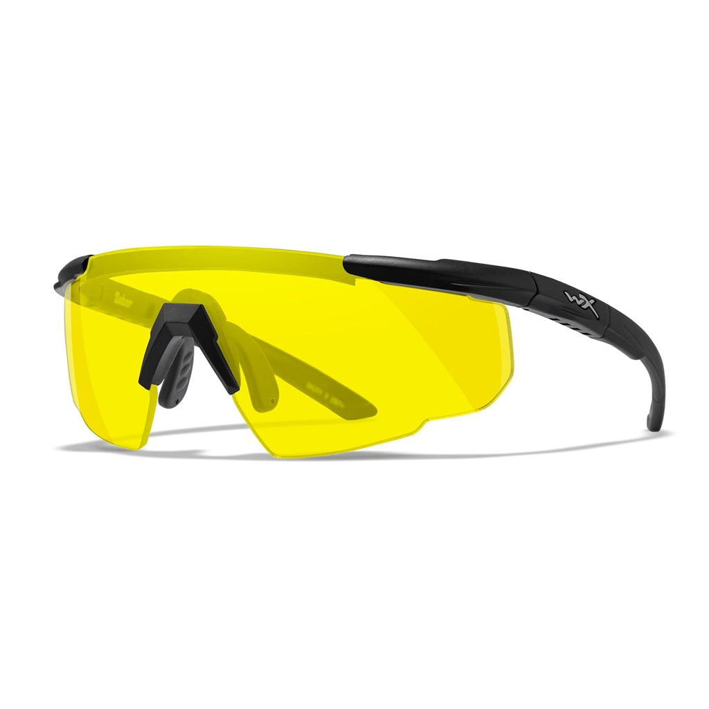 Gafas de tiro SABER ADVANCED con marco negro y lentes amarillas