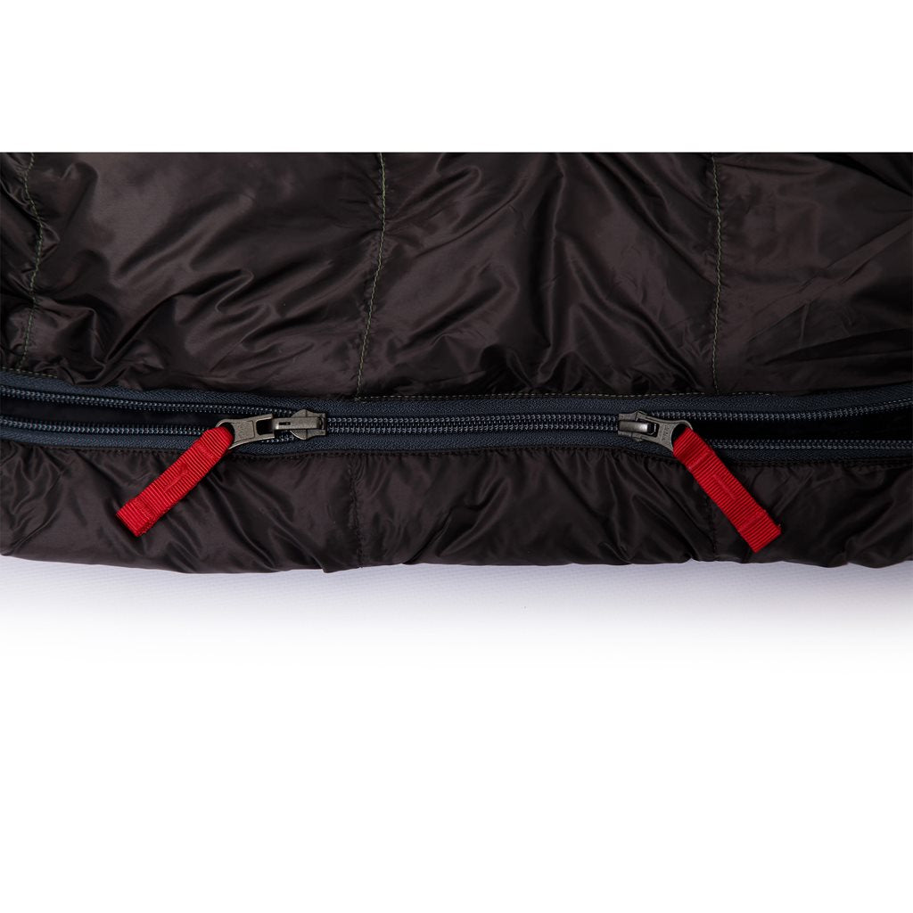 Saco de plumón VIKING 600 195cm azul-negro, cremallera derecha