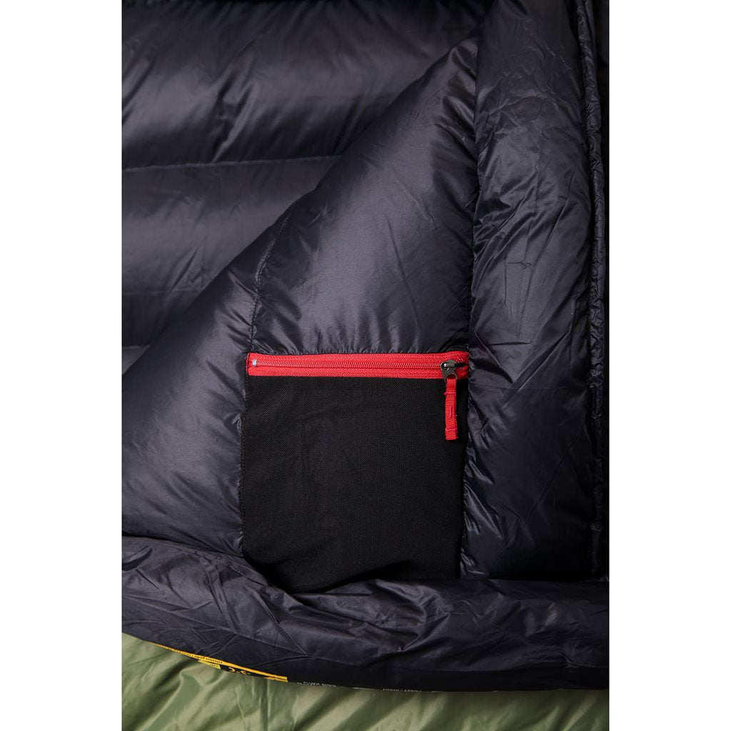 Saco de plumón VIKING 600 195cm azul-negro, cremallera derecha