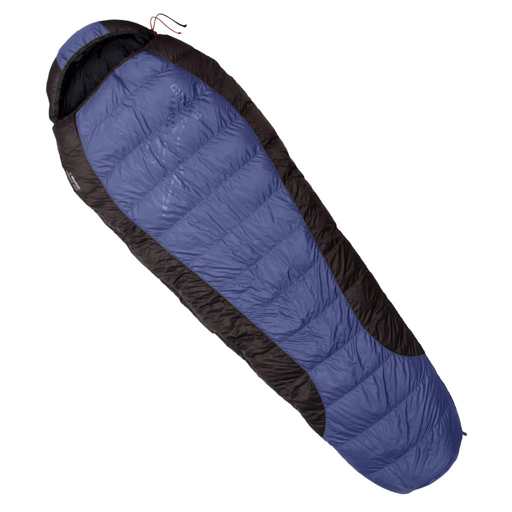 Saco de plumón VIKING 600 195cm azul-negro, cremallera derecha
